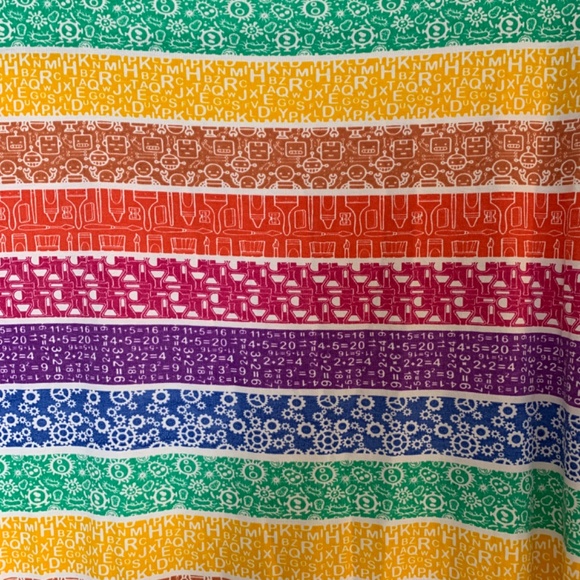 Svaha USA Steam Rainbow Twirl Dress XL Pockets Organic Cotton Teacher Math Artsy - Picture 12 of 15